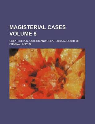 Book cover for Magisterial Cases Volume 8