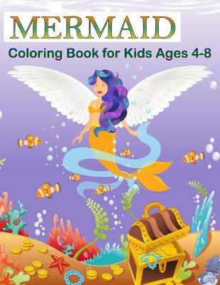 Book cover for Mermaid Coloring Book for Kids Ages 4-8