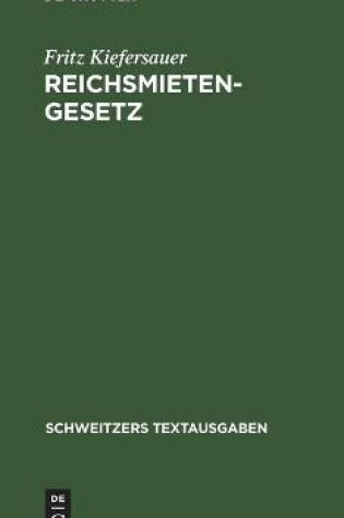 Cover of Reichsmietengesetz