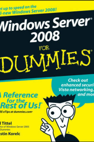 Cover of Windows Server 2008 For Dummies