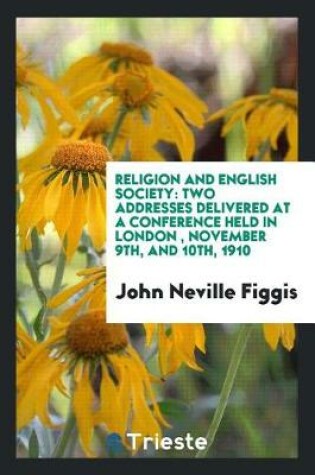 Cover of Religion and English Society