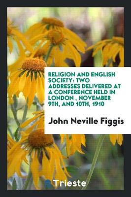 Book cover for Religion and English Society