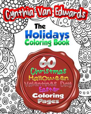 Book cover for The Holiday Coloring Book for Adults