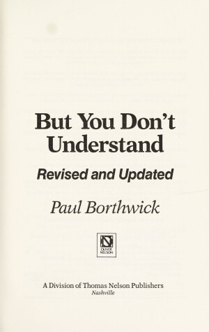 Book cover for But You Don't Understand