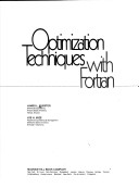 Book cover for Optimization Techniques with Fortran