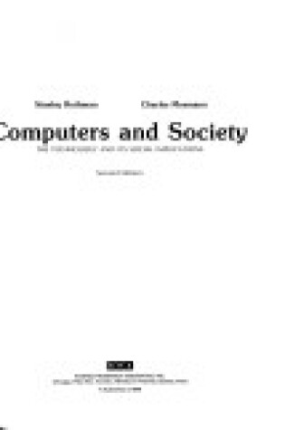 Cover of Computers and Society