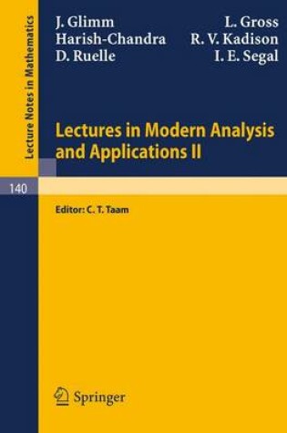 Cover of Lectures in Modern Analysis and Applications II