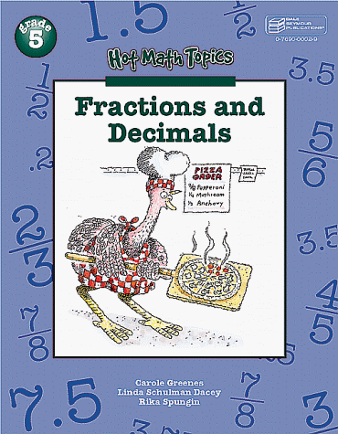 Cover of Hot Math Topics Grade 5: Fractions & Decimals Copyright 1999