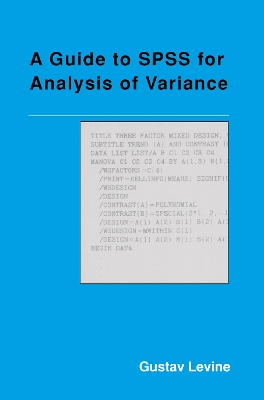 Book cover for A Guide to SPSS for Analysis of Variance