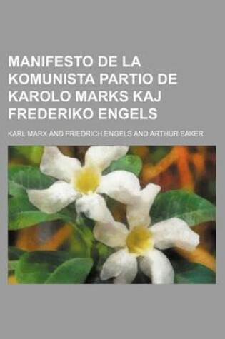 Cover of Manifesto de La Komunista Partio de Karolo Marks Kaj Frederiko Engels