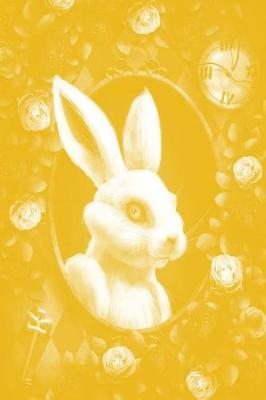 Cover of Alice in Wonderland Pastel Modern Journal - Outwards White Rabbit (Yellow)