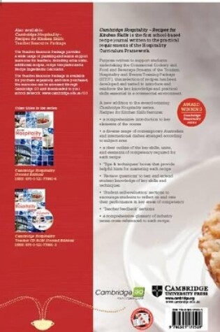 Cover of Cambridge Hospitality - Recipes for Kitchen Skills