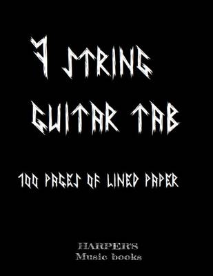 Book cover for 7 STRING GUITAR BLANK TAB music book
