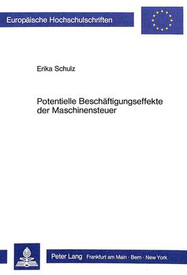Book cover for Potentielle Beschaeftigungseffekte Der Maschinensteuer
