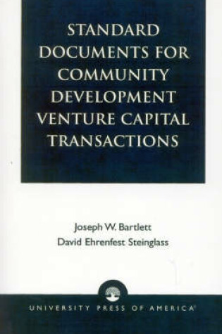 Cover of Standard Documents for Community Development Venture Capital Transactions