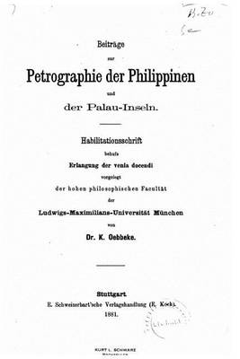 Book cover for Beitrage zur Petrographie der Philippinen und der Palau-Inseln