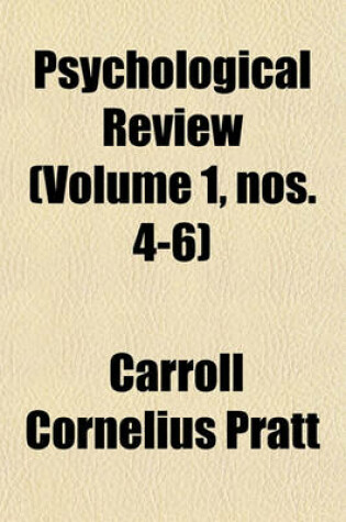 Cover of Psychological Review (Volume 1, Nos. 4-6)