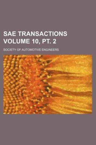 Cover of Sae Transactions Volume 10, PT. 2