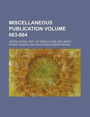 Book cover for Miscellaneous Publication Volume 663-664