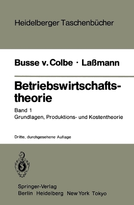 Book cover for Betriebswirtschaftstheorie