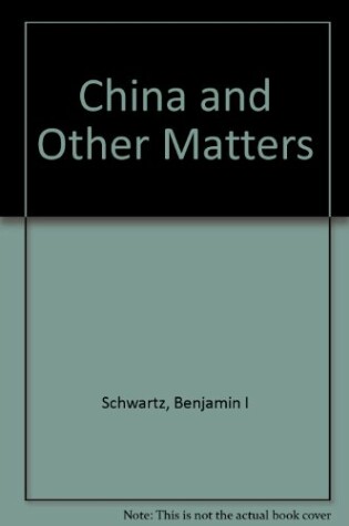 Cover of China and Other Matters