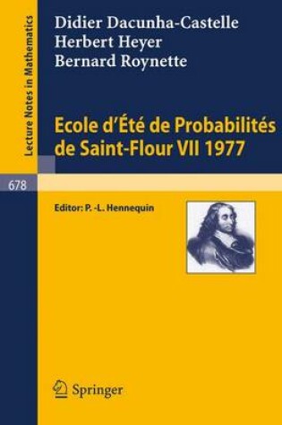 Cover of Ecole d'Ete de Probabilites de Saint-Flour VII, 1977