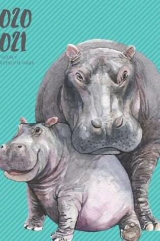 Cover of Daily Planner 2020-2021 Hippo Calf 15 Months Gratitude Hourly Appointment Calendar