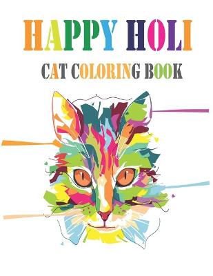 Book cover for Happy Holi Cat Coloring Book