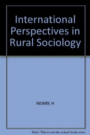 Cover of International Perspectives in Rural Sociology