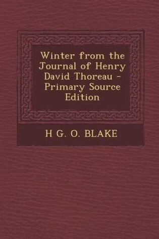 Cover of Winter from the Journal of Henry David Thoreau