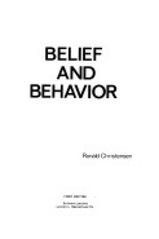 Cover of Belief & Behavior