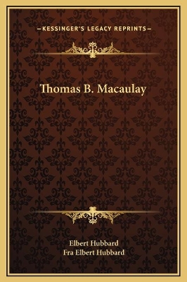 Book cover for Thomas B. Macaulay