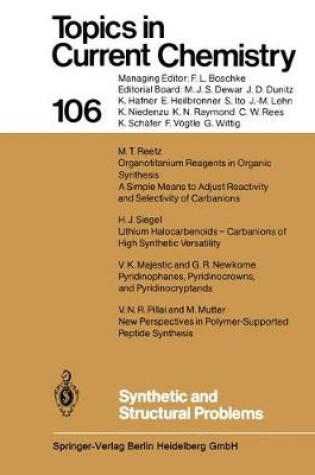 Cover of Synthetic and Structural Problems