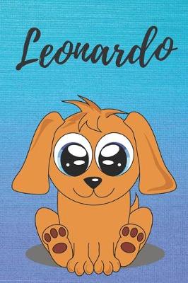 Book cover for Leonardo dog coloring book / notebook / journal / diary