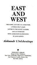 Book cover for East and West