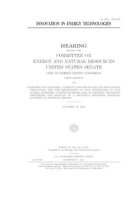 Book cover for Innovation in energy technologies