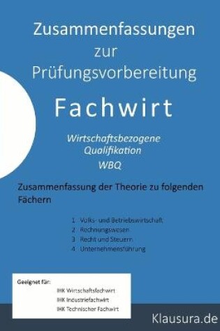 Cover of Zusammenfassung zur Prüfungsvorbereitung Fachwirt