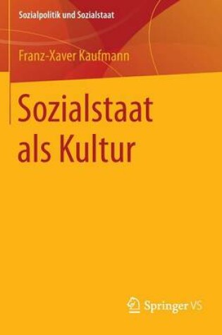 Cover of Sozialstaat ALS Kultur