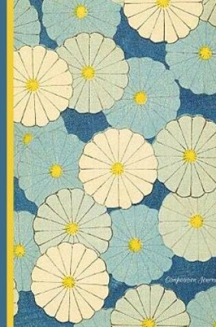 Cover of Composition Journal - Blue Japanese Flowers