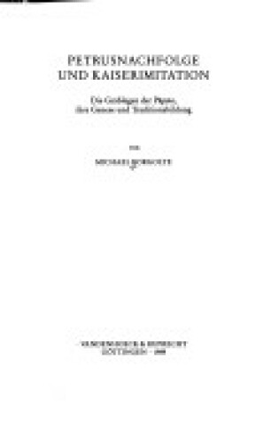 Cover of Petrusnachfolge Und Kaiserimitation