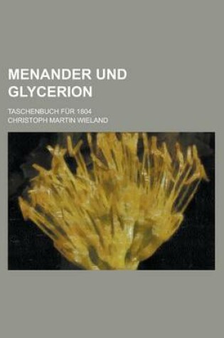 Cover of Menander Und Glycerion; Taschenbuch Fur 1804