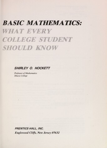 Book cover for Basic Mathematics