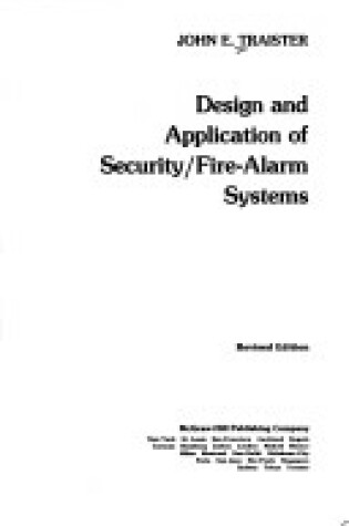 Cover of Design and Application of Security/Fire Alarm Systems