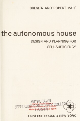 Cover of The Autonomous House