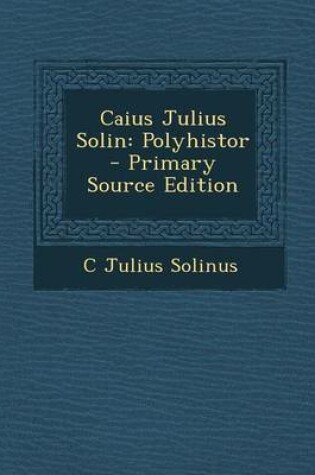 Cover of Caius Julius Solin