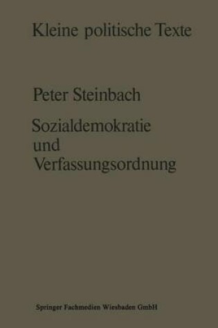 Cover of Sozialdemokratie und Verfassungsverständnis