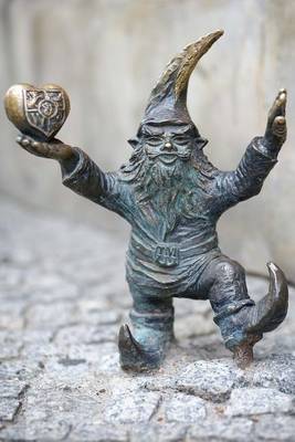 Book cover for Bronze Dwarf Statue in Wroclaw Poland Journal