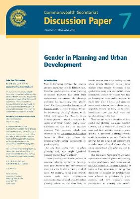 Cover of Gender in Planning and Urban Development