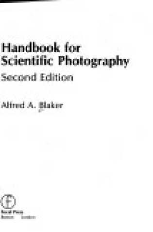 Cover of Handbook for Scientific Photography