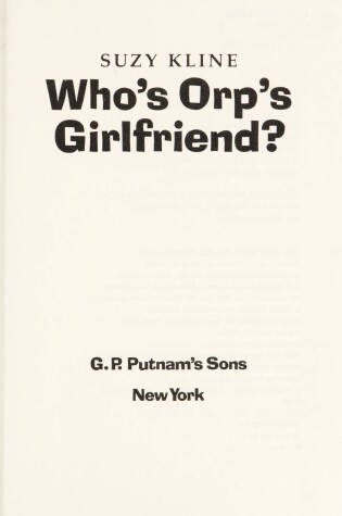 Cover of Who's Orp's Girlfriend?